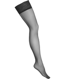 Kotek H016 black sheer hold-up stockings