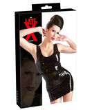 Late X black latex mini dress