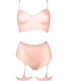 Le Désir Bliss pink net lingerie set