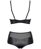 Obsessive Leatheria black matte look lingerie set