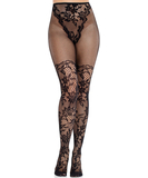 Leg Avenue Dhalia juodos tinklinės pėdkelnės