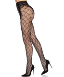 Leg Avenue Seline black net crotchless tights