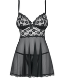 Obsessive black sheer babydoll