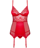 Obsessive Lovica red sheer basque with string