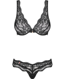 Obsessive Luvae black lace lingerie set