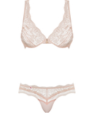 Obsessive Luvae pearl pink lace lingerie set