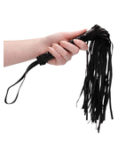 Ouch! black faux leather flogger with embossed handle