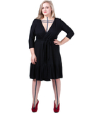 MAKE black tencel robe with flounce hem