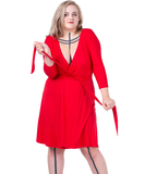 MAKE red tencel robe