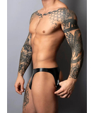 Male Power Liquid Onyx melnas matētas atvērtas apakšbikses