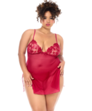 Mapale red sheer babydoll
