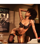 Mapale Yours Truly black lingerie set