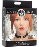 Master Series Kinky Kitty mākslīgās ādas kakla siksna