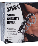 Master Series Strict 5 Ring Chastity Cage