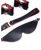 Master Series To Go Black & Red Bow Bondage Set