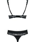 Obsessive Miamor black lace two-piece lingerie set