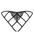 Obsessive black crotchless string