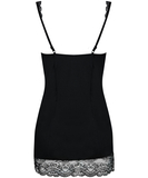 Obsessive Miamor black chemise with lace and black rhinestones