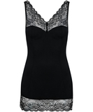 Obsessive Miamor black chemise with lace and black rhinestones