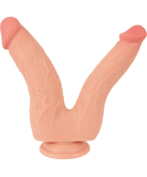 Nature Skin Lifelike TPE Double Dildo Bendable