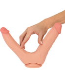 Nature Skin Lifelike TPE Double Dildo Bendable