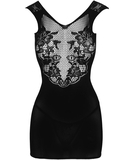 NO:XQSE черное сетчатое платье мини