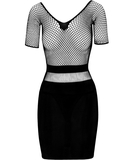 NO:XQSE black net mini dress