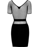 NO:XQSE black net mini dress