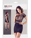 NO:XQSE juoda tinklinė mini suknelė