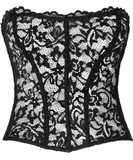 Noir Handmade black lace bustier