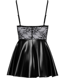 Noir Handmade juoda matinė mini suknelė su nėriniais