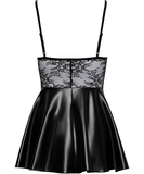 Noir Handmade black matte look & lace mini dress