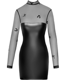 Noir Handmade black matte look mini dress