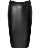 Noir Handmade black matte look skirt with lacy back