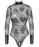 Noir Handmade Kink Royal черный кружевной боди с разрезом