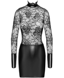 Noir Handmade Kink Royal черное матовое платье мини с кружевом