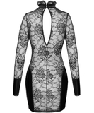 Noir Handmade Kink Royal черное матовое платье мини с кружевом