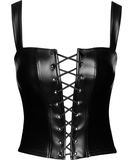 Noir Handmade Kink Royal F365 melna krūšturkorsete ar šņorējumu