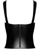 Noir Handmade Kink Royal F365 melna krūšturkorsete ar šņorējumu