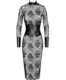 Noir Handmade Kink Royal F375 black lace dress with cincher