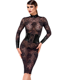 Noir Handmade Kink Royal F375 black lace dress with cincher