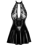 Noir Handmade Orgia черное матовое платье мини с кружевом