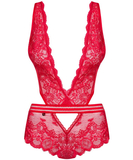 Obsessive red lace bodysuit