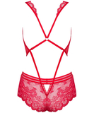 Obsessive red lace bodysuit