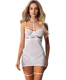 Obsessive Arrowel white sheer mesh chemise
