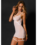 Obsessive Arrowel white sheer mesh chemise