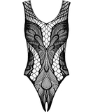 Obsessive black crotchless bodysuit