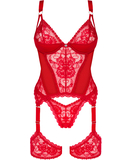 Obsessive Belovya red basque with string