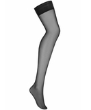 Obsessive Cheetia Black Hold-up Stockings
