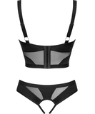 Obsessive Chic Amoria black open lingerie set